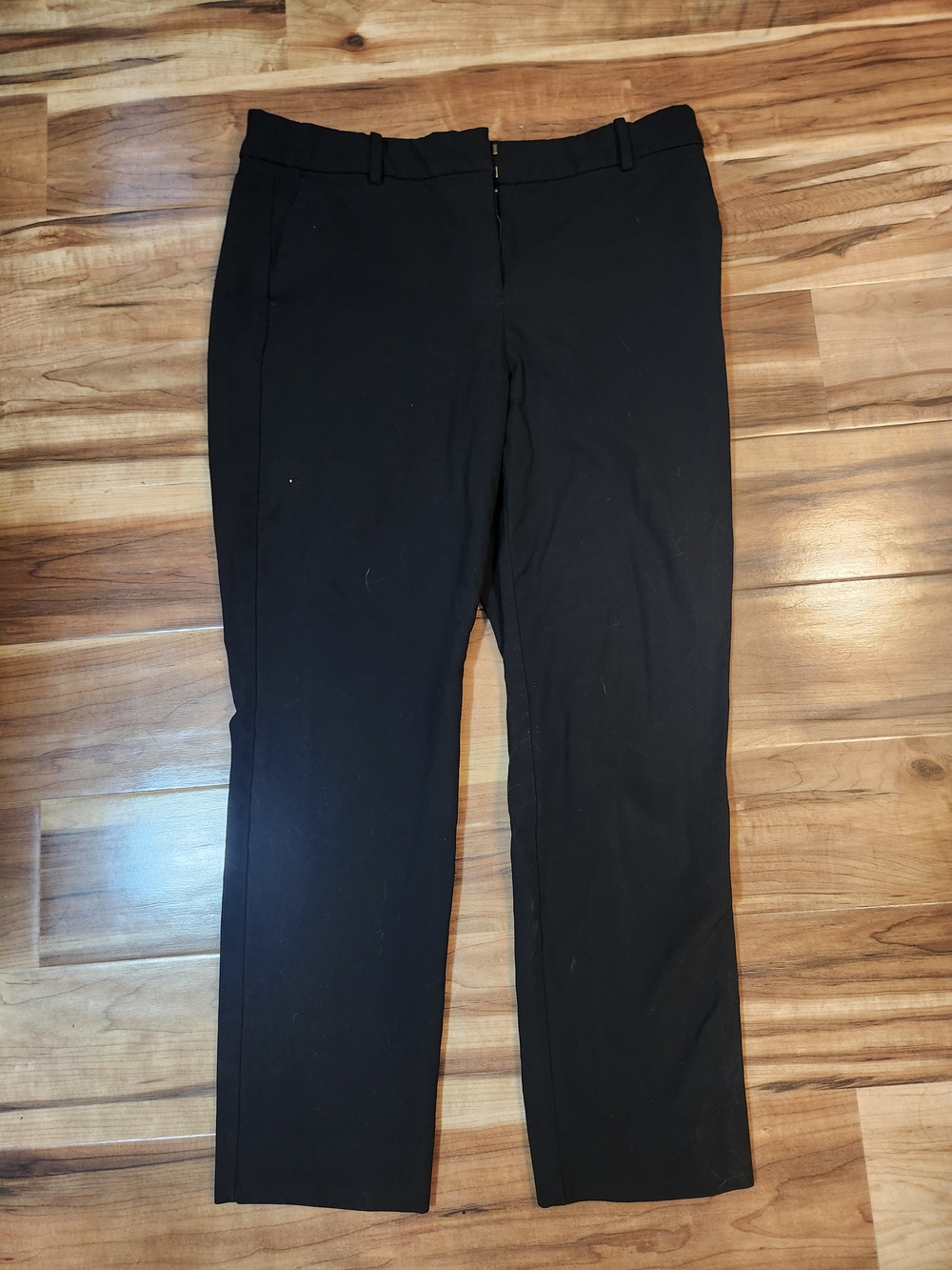 J. Crew Women's Black Straight-Leg Trousers